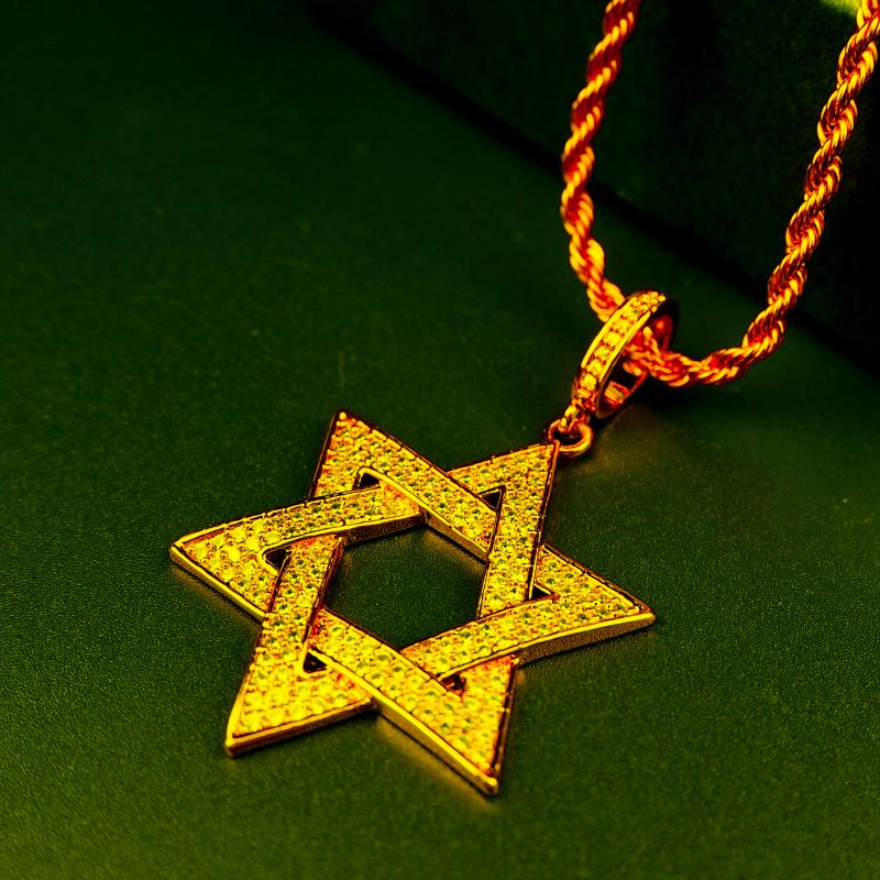 Pendant Necklaces European And American Jewish Hexagram Hip-hop Bronze Jewelry Men's Necklace Simple HIPHOPPendant NecklacesPendant
Pendant Necklaces European And American Jewish Hexagram Hip-hop Bronze Jewelry Men's Necklace Simple HIPHOPPendant NecklacesPendant