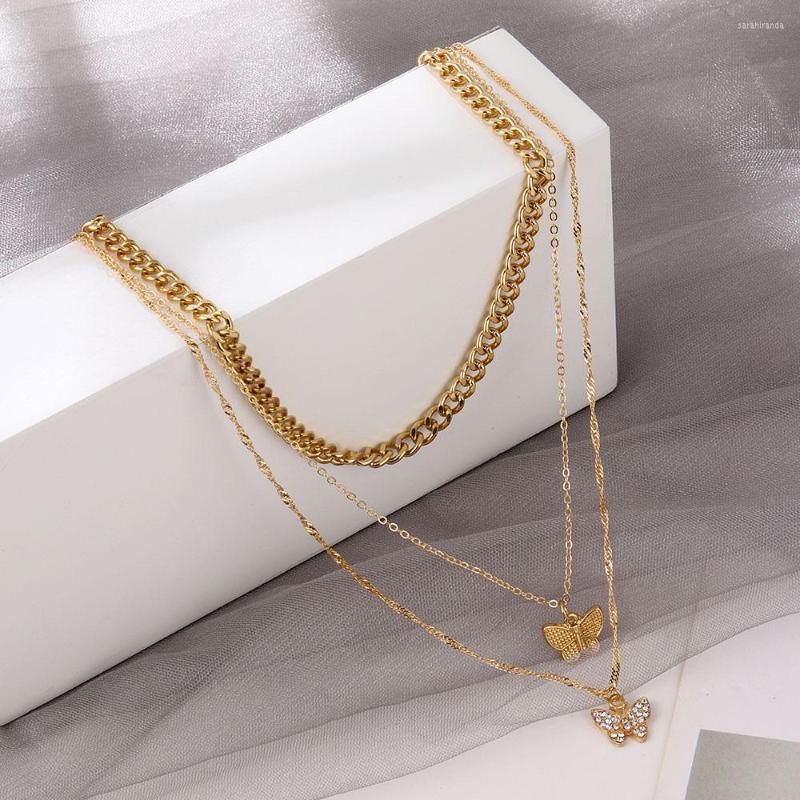Choker KINFOLK Gold Color Butterfly Pendant Necklaces For Women Girls Multilayer Alloy Crystal Chain Charm Jewelry Party Gift
Choker KINFOLK Gold Color Butterfly Pendant Necklaces For Women Girls Multilayer Alloy Crystal Chain Charm Jewelry Party Gift