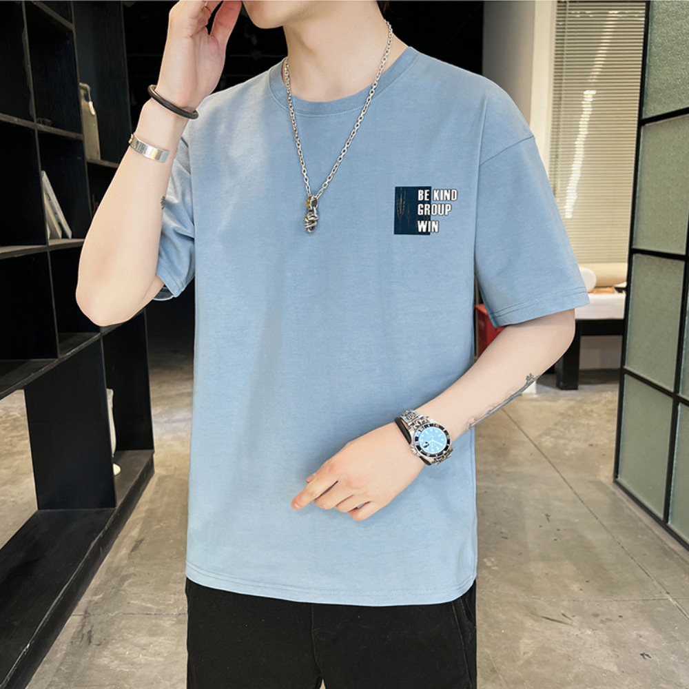 Men's T-Shirts Cotton T-Shirts Men Summer Casual Yellow T Shirts Men Fashion Clothong Solid Color Streetwear Basic Type Daily Wear 230420CJ