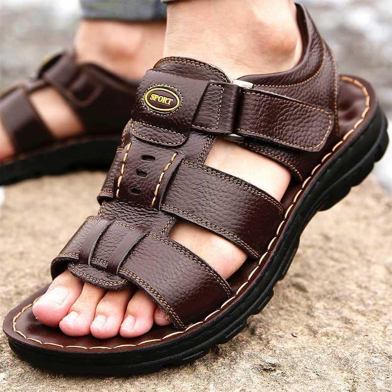 Sandals Men Genuine Leather Sandals Summer Men Shoes Open-Toed Slippers Soft Sandal Men Roman Comfortable Outdoor Beach Walking Footwear 230420, Black
Sandals Men Genuine Leather Sandals Summer Men Shoes Open-Toed Slippers Soft Sandal Men Roman Comfortable Outdoor Beach Walking Footwear 230420, Black