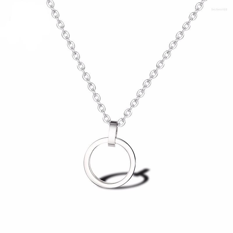 Pendant Necklaces Stainless Steel Vintage Color Double Circle Necklace Simple Style Creative Design Jewellery
Pendant Necklaces Stainless Steel Vintage Color Double Circle Necklace Simple Style Creative Design Jewellery