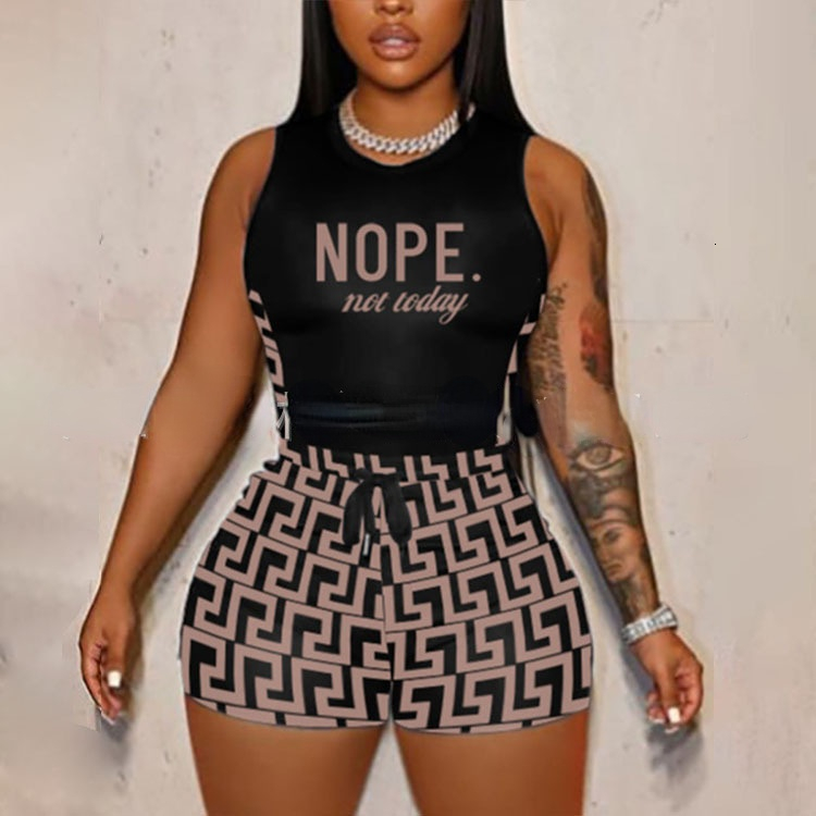 Women's Two Piece Pants Summer Tracksuits Casual Young Daily Round Neck Short Sleeve Top Short Pants Women Slim 2 Piece Set 230419, Black
Women's Two Piece Pants Summer Tracksuits Casual Young Daily Round Neck Short Sleeve Top Short Pants Women Slim 2 Piece Set 230419, Black