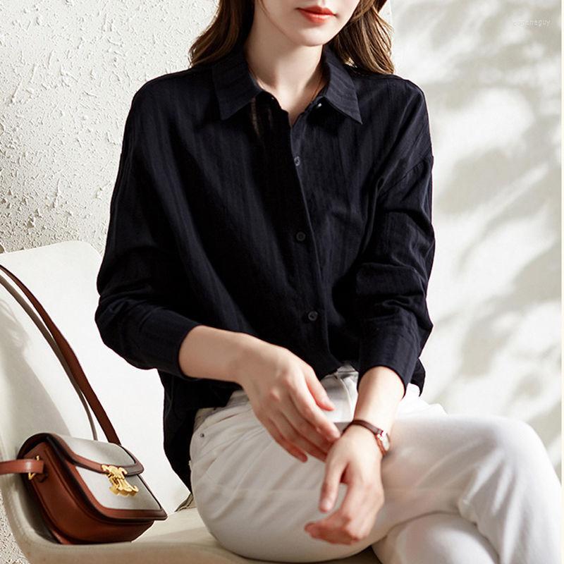 Women' Blouses Solid Cotton White Shirt Women Office Long Sleeve Button Up Turn Down Collar Tops Spring Autumn Casual Shirts Blusas, Black
Women' Blouses Solid Cotton White Shirt Women Office Long Sleeve Button Up Turn Down Collar Tops Spring Autumn Casual Shirts Blusas, Black