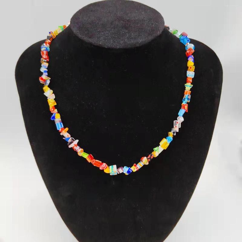 Choker Irregular Color Necklace Bohemian Glaze Stone Collarbone Chain Women's Banquet Distribution
Choker Irregular Color Necklace Bohemian Glaze Stone Collarbone Chain Women's Banquet Distribution