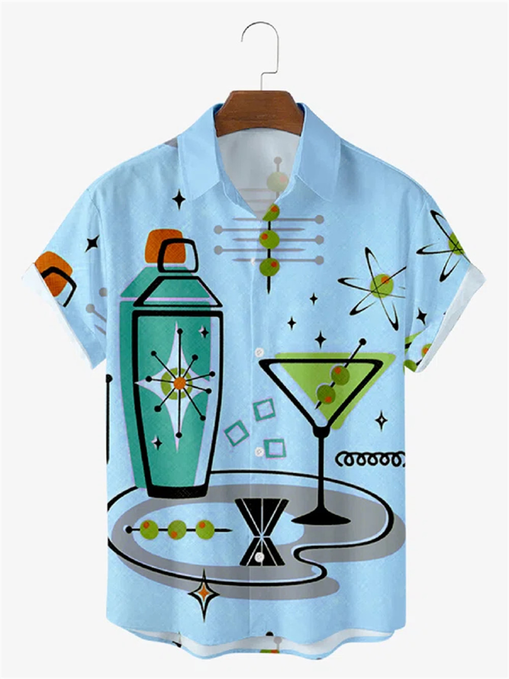 Men's Casual Shirts Best seller New Creative 3D digital Black and White GRID collage Pattern flap Holiday Leisure Short sleeves shirt S - 5xl 230