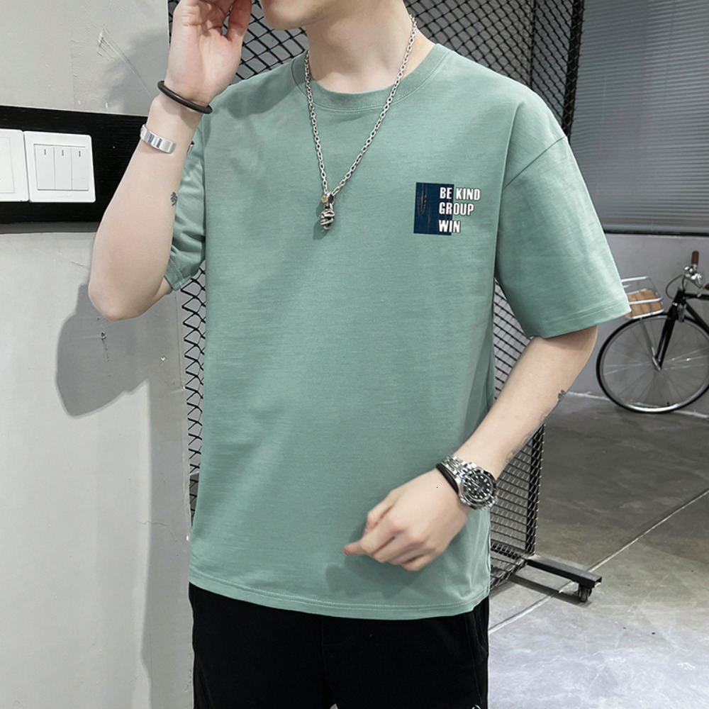 Men's T-Shirts Cotton T-Shirts Men Summer Casual Yellow T Shirts Men Fashion Clothong Solid Color Streetwear Basic Type Daily Wear 230420CJ