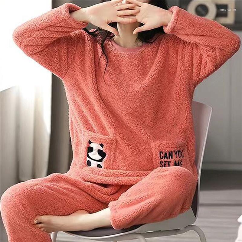 Women's Sleepwear Bear Cartoon Nightclothes Pajamas Clothes Keep Adult Girls Coral Home Cashmere Winter Flannel Women For Lovely Warm
Women's Sleepwear Bear Cartoon Nightclothes Pajamas Clothes Keep Adult Girls Coral Home Cashmere Winter Flannel Women For Lovely Warm