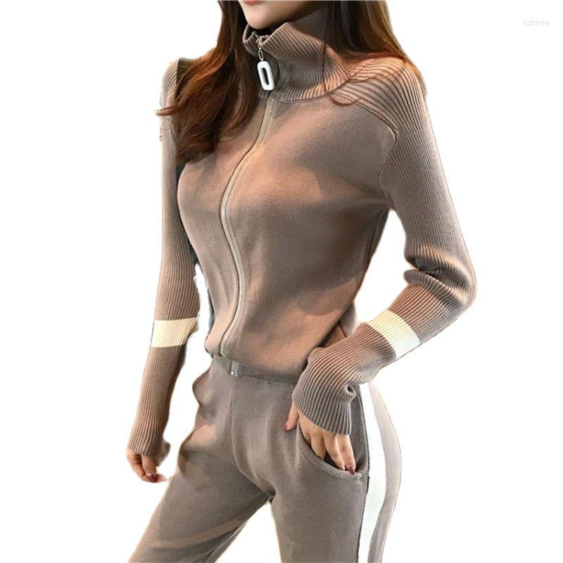 Women' Two Piece Pants Autumn Women' Knitted Two-piece Suit Sets Long Sleeve Zipper Turtleneck Cardigan Sweaters And Trousers Ladies, Black
Women' Two Piece Pants Autumn Women' Knitted Two-piece Suit Sets Long Sleeve Zipper Turtleneck Cardigan Sweaters And Trousers Ladies, Black