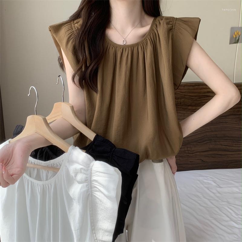 Women's Blouses French Chic Elegant For Women Summer Casual Flying Short Sleeve O-neck Solid Colours Femme Crop Shirt Tops Skinny Blusas, Black
Women's Blouses French Chic Elegant For Women Summer Casual Flying Short Sleeve O-neck Solid Colours Femme Crop Shirt Tops Skinny Blusas, Black