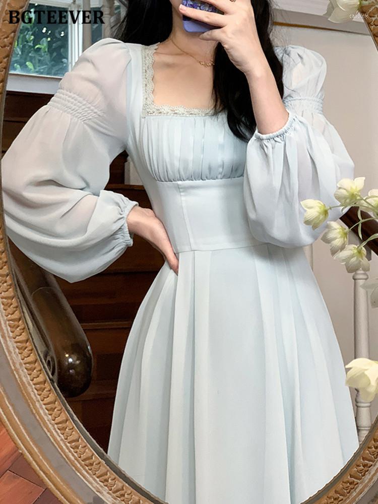 Casual Dresses BGTEEVER Vintage Square Collar Women A-line Dress Spring Summer Long Sleeve Slim Waist Elegant Female Chiffon Vestidos, Beige
Casual Dresses BGTEEVER Vintage Square Collar Women A-line Dress Spring Summer Long Sleeve Slim Waist Elegant Female Chiffon Vestidos, Beige
