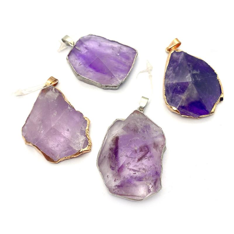 Pendant Necklaces 1pcs Natural Stone Amethyst Purple Delicate Charm DIY Women Necklace Accessories Jewelry Making Supplies Irregular ShapePe
Pendant Necklaces 1pcs Natural Stone Amethyst Purple Delicate Charm DIY Women Necklace Accessories Jewelry Making Supplies Irregular ShapePe
