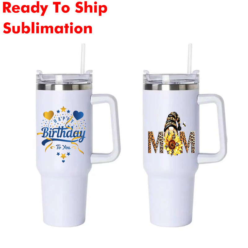 DIY Blank Sublimation 40oz Tumbler With Colorful Handle Stainless Steel Insulated Coffee Cup Reusable Cold Ice And Heat For Travel Camping, Multi-color
DIY Blank Sublimation 40oz Tumbler With Colorful Handle Stainless Steel Insulated Coffee Cup Reusable Cold Ice And Heat For Travel Camping, Multi-color