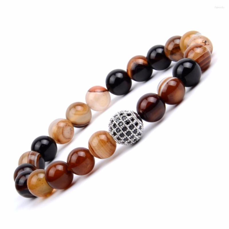 Strand Charms Bracelets Men Pave CZ Disco Ball Natural Stone Coffee Stripe Agates Beaded For Women Jewelry Gift
Strand Charms Bracelets Men Pave CZ Disco Ball Natural Stone Coffee Stripe Agates Beaded For Women Jewelry Gift