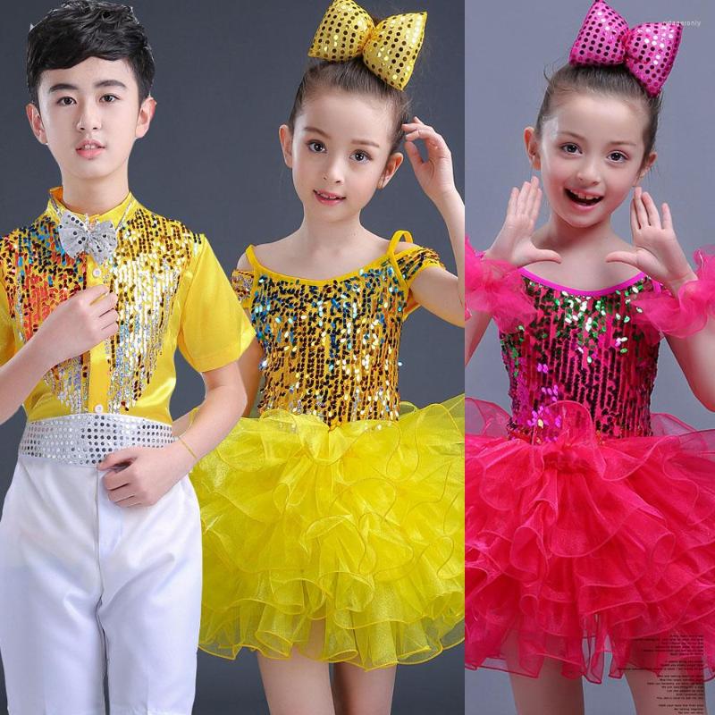 Stage Wear Boys Girls Sequins Pettiskirt Princess Dancing Dress Show Salsa Cha Samba Tango Sets Ballroom Latin Tops Pants For Kids, Girls yellow
Stage Wear Boys Girls Sequins Pettiskirt Princess Dancing Dress Show Salsa Cha Samba Tango Sets Ballroom Latin Tops Pants For Kids, Girls yellow