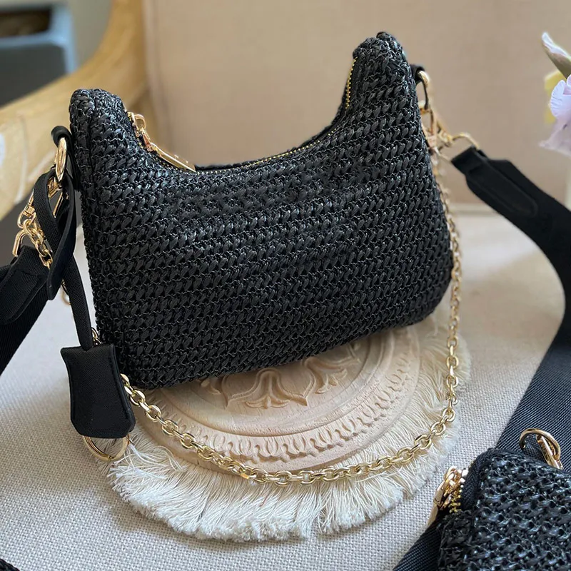 2023 2 Pieces Set Handbag Crossbody Shoulder Bags Luxury Designer Handbags Fashion Designer Women Chain Straw Bag with Coin Wallet
2023 2 Pieces Set Handbag Crossbody Shoulder Bags Luxury Designer Handbags Fashion Designer Women Chain Straw Bag with Coin Wallet
