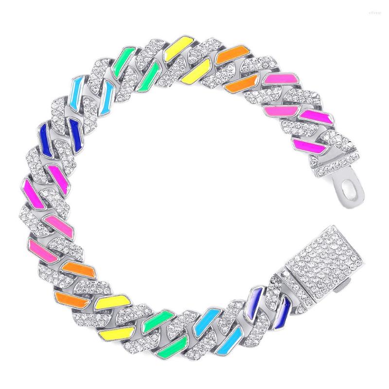 Link Bracelets Hip Hop 12MM Bling Iced Out Cuban Chain With Heart Crystal Full Pave Men's Bracelet For Men Women Jewelry
Link Bracelets Hip Hop 12MM Bling Iced Out Cuban Chain With Heart Crystal Full Pave Men's Bracelet For Men Women Jewelry