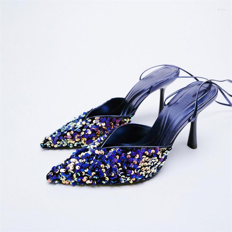 Dress Shoes TRAF 2023 Black Sequined Ankle Straps Sandals Women Evening High Heels Womans Bling Slingback Pumps Elegant Pointed Toe
Dress Shoes TRAF 2023 Black Sequined Ankle Straps Sandals Women Evening High Heels Womans Bling Slingback Pumps Elegant Pointed Toe