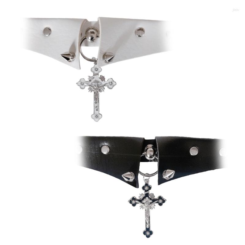 Choker F19D Sexy Trend Rock Collar Necklaces Jewelry Gothic Leather Crossed Rivets Harajuku Punk Necklace For Women Gift
Choker F19D Sexy Trend Rock Collar Necklaces Jewelry Gothic Leather Crossed Rivets Harajuku Punk Necklace For Women Gift