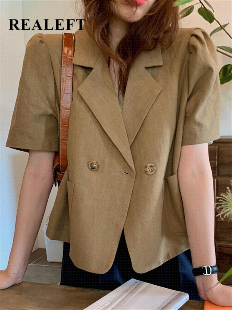 Pants REALEFT Summer Spring Women's Blazer Cotton and Linen 2022 New Single Breasted Solid Casual Loose Blazers Outwear Pockets Female, Light green
Pants REALEFT Summer Spring Women's Blazer Cotton and Linen 2022 New Single Breasted Solid Casual Loose Blazers Outwear Pockets Female, Light green