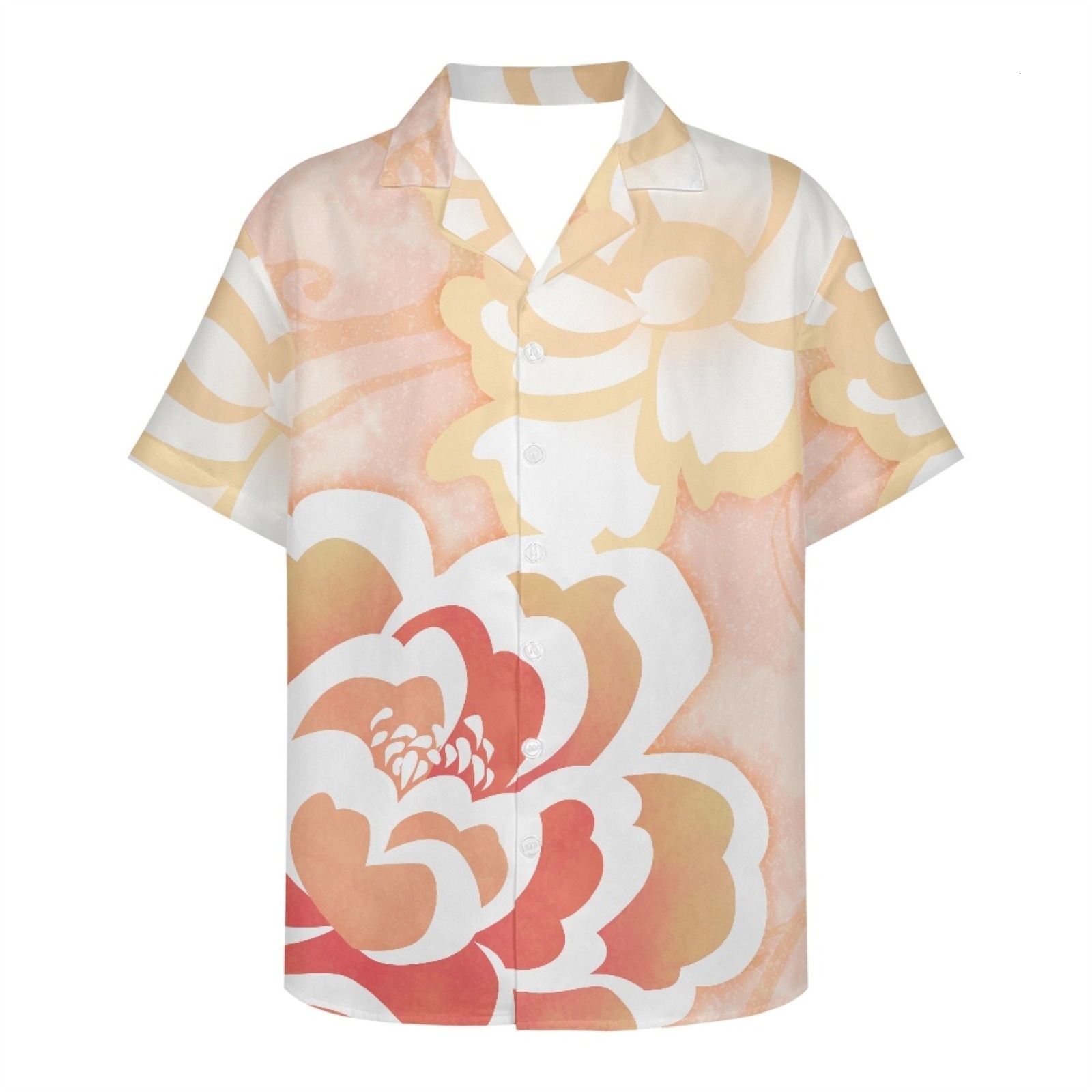 Men's Casual Shirts Japanese Animation Style Clothes Cherry Blossom Shirt For Pographing Summer Hawaiian Shirt for Men Beach Oversized Funny 2304