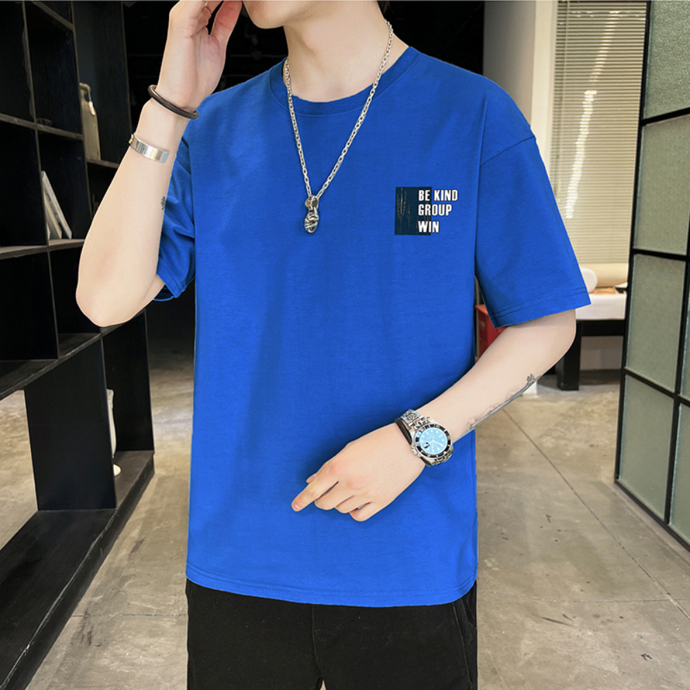 Men's T-Shirts Cotton T-Shirts Men Summer Casual Yellow T Shirts Men Fashion Clothong Solid Color Streetwear Basic Type Daily Wear 230420CJ