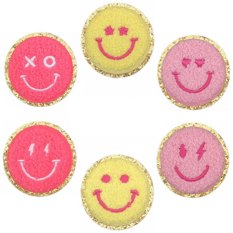 Smile Face Patch Iron on Sewing Notion Cute Iron on Patches 2 Inch Glitter Chenille Preppy Happy Face Applique for Hats T-Shirt Backpack Jeckets Clothes DIY Craft
Smile Face Patch Iron on Sewing Notion Cute Iron on Patches 2 Inch Glitter Chenille Preppy Happy Face Applique for Hats T-Shirt Backpack Jeckets Clothes DIY Craft