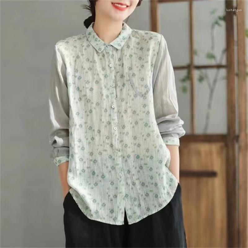 Women's Blouses Arrival Spring Summer Arts Style Women Patchwork Long Sleeve Casual Shirts Vintage Print Turn-down Collar Loose Blouse C782, Green
Women's Blouses Arrival Spring Summer Arts Style Women Patchwork Long Sleeve Casual Shirts Vintage Print Turn-down Collar Loose Blouse C782, Green