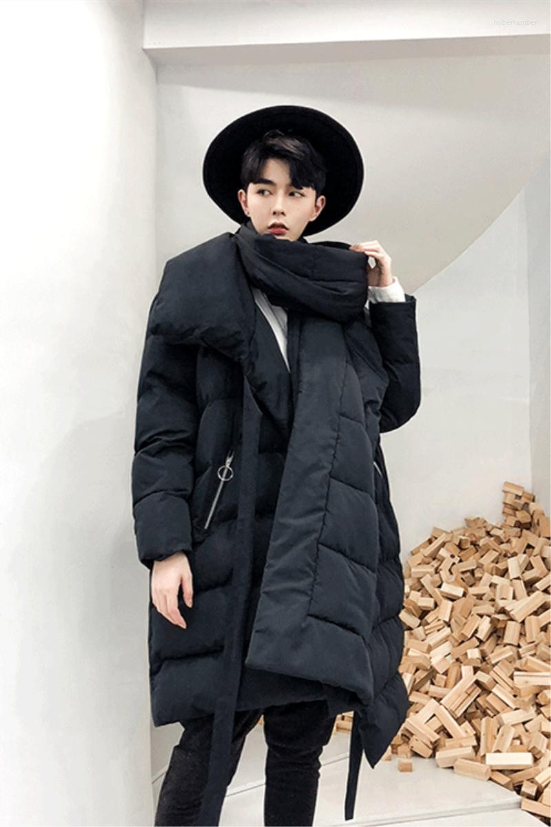Men's Down Winter Clothing Trend Personality In The Long Section Of Coat Thickening Belt Without Buckle Warm Cotton Jacket Co, Black
Men's Down Winter Clothing Trend Personality In The Long Section Of Coat Thickening Belt Without Buckle Warm Cotton Jacket Co, Black