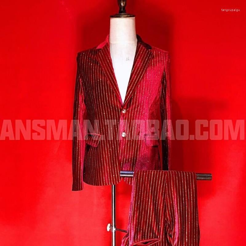 Men' Suits Nightclub Bar Male Singer Casual Long Sleeve Suit Coat DJ Red Velvet Slim 2023 Men Fashion Blazer Jackets
Men' Suits Nightclub Bar Male Singer Casual Long Sleeve Suit Coat DJ Red Velvet Slim 2023 Men Fashion Blazer Jackets