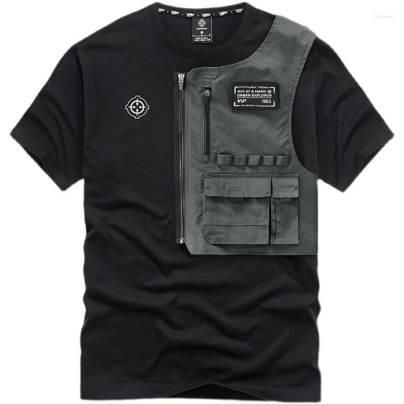 Men's T Shirts Men Black Techwear Cotton Patch Stich Short Sleeve T-Shirts Summer Mens Oversized Locomotive Style Tooling Shirt
Men's T Shirts Men Black Techwear Cotton Patch Stich Short Sleeve T-Shirts Summer Mens Oversized Locomotive Style Tooling Shirt