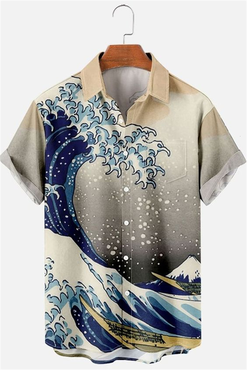 Men's Casual Shirts Best seller New Creative 3D digital Black and White GRID collage Pattern flap Holiday Leisure Short sleeves shirt S - 5xl 230