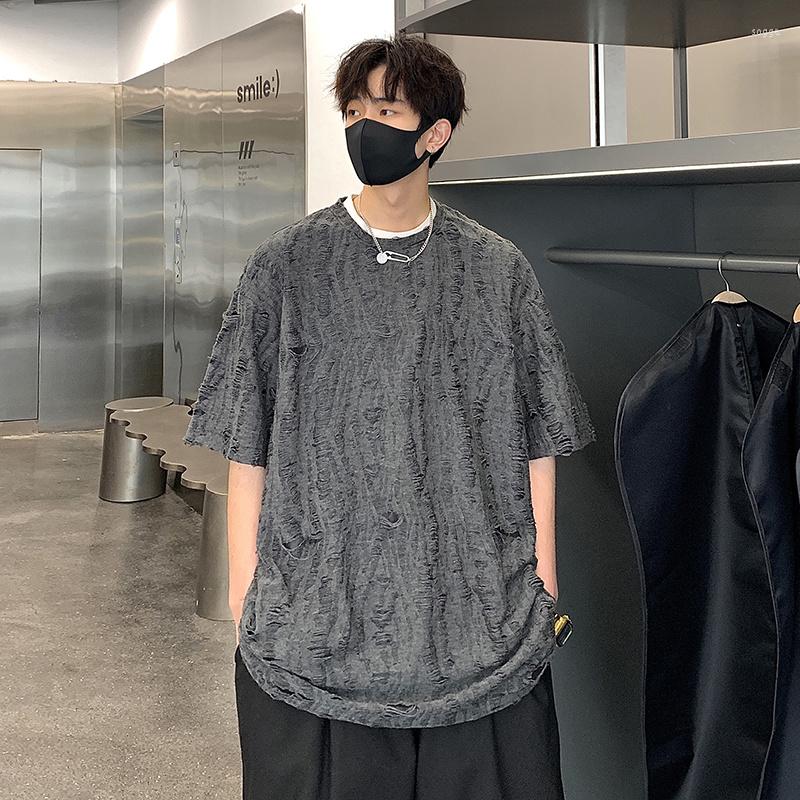 Men's T Shirts Summer Hole T-shirt Men's Fashion Retro Casual O-neck Shirt Men Japanese Streetwear Hip-hop Loose Broken Tshirt Tops, Blue
Men's T Shirts Summer Hole T-shirt Men's Fashion Retro Casual O-neck Shirt Men Japanese Streetwear Hip-hop Loose Broken Tshirt Tops, Blue