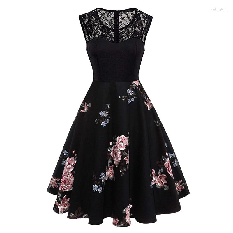 Casual Dresses A Line Peony Flower Vintage Dress Women Patchwork Ladies Office OL Contrast Lace Elegant Retro Party Black Summer, Floral 1
Casual Dresses A Line Peony Flower Vintage Dress Women Patchwork Ladies Office OL Contrast Lace Elegant Retro Party Black Summer, Floral 1