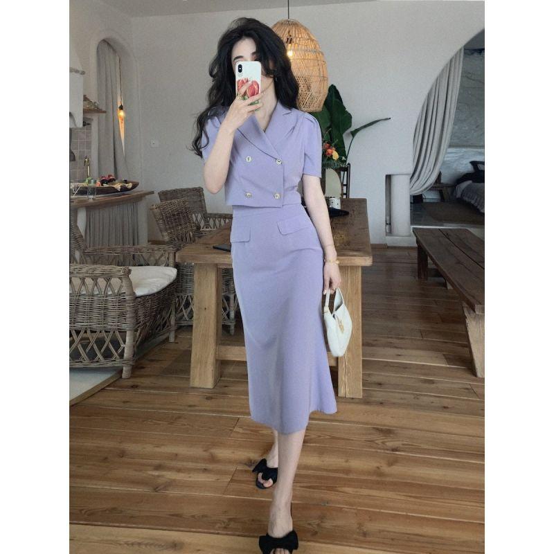 Dress 2022 SUMMER WOMEN' NEW FRENCH 2 PIECE SETS FEMALE SHORT SLEEVE SUIT JACKETS AND HIGH WAIST MERMAID SKIRTS LADIES SUITS L33, Purple
Dress 2022 SUMMER WOMEN' NEW FRENCH 2 PIECE SETS FEMALE SHORT SLEEVE SUIT JACKETS AND HIGH WAIST MERMAID SKIRTS LADIES SUITS L33, Purple