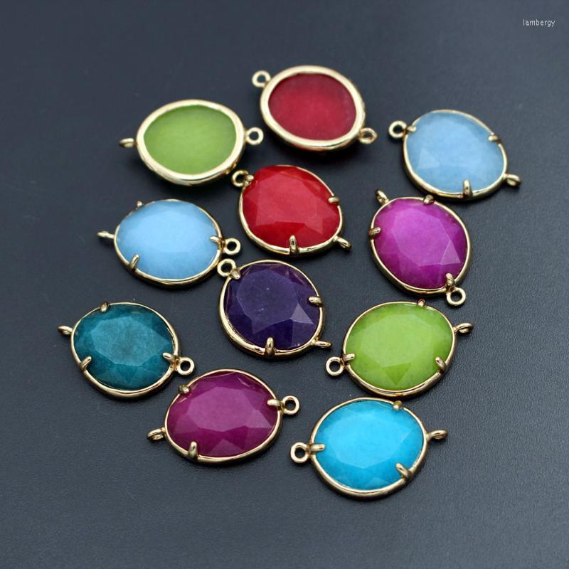 Pendant Necklaces 10pcs Faceted Natural Green Blue Red Jade Stone Connectors Freeform For DIY Fashion Bracelet Earrings Jewelry Making
Pendant Necklaces 10pcs Faceted Natural Green Blue Red Jade Stone Connectors Freeform For DIY Fashion Bracelet Earrings Jewelry Making