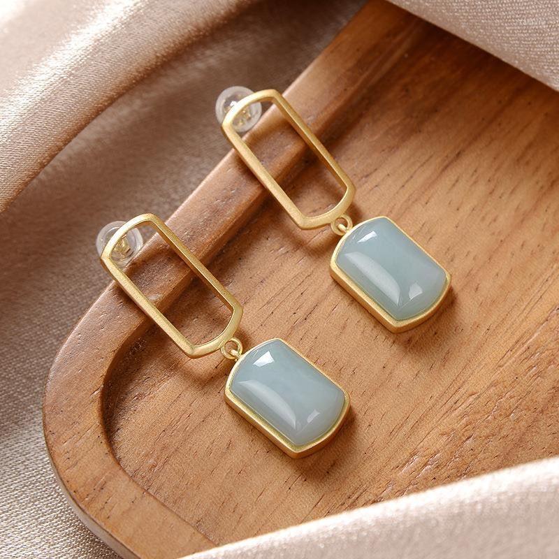 Dangle Earrings Silver Inlaid Natural Hetian White Chalcedony Geometric Square Chinese Style Retro Minority Charm Women's Jewelry
Dangle Earrings Silver Inlaid Natural Hetian White Chalcedony Geometric Square Chinese Style Retro Minority Charm Women's Jewelry