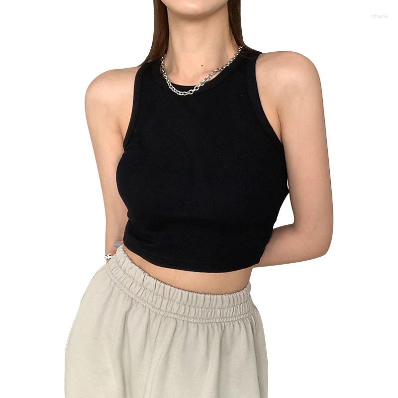 Women's T Shirts Women's Round Collar Crop Tops Solid Color Short Vest Sleeveless Navel Style Pullover
Women's T Shirts Women's Round Collar Crop Tops Solid Color Short Vest Sleeveless Navel Style Pullover