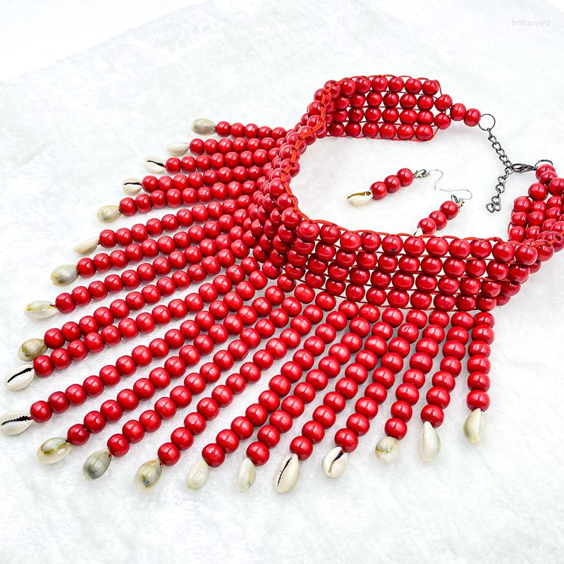 Necklace Earrings Set Liffly African Bohemia Vintage Beaded Wood Beads Tassel Jewelry SetS Choker For Women Wedding, Picture shown
Necklace Earrings Set Liffly African Bohemia Vintage Beaded Wood Beads Tassel Jewelry SetS Choker For Women Wedding, Picture shown