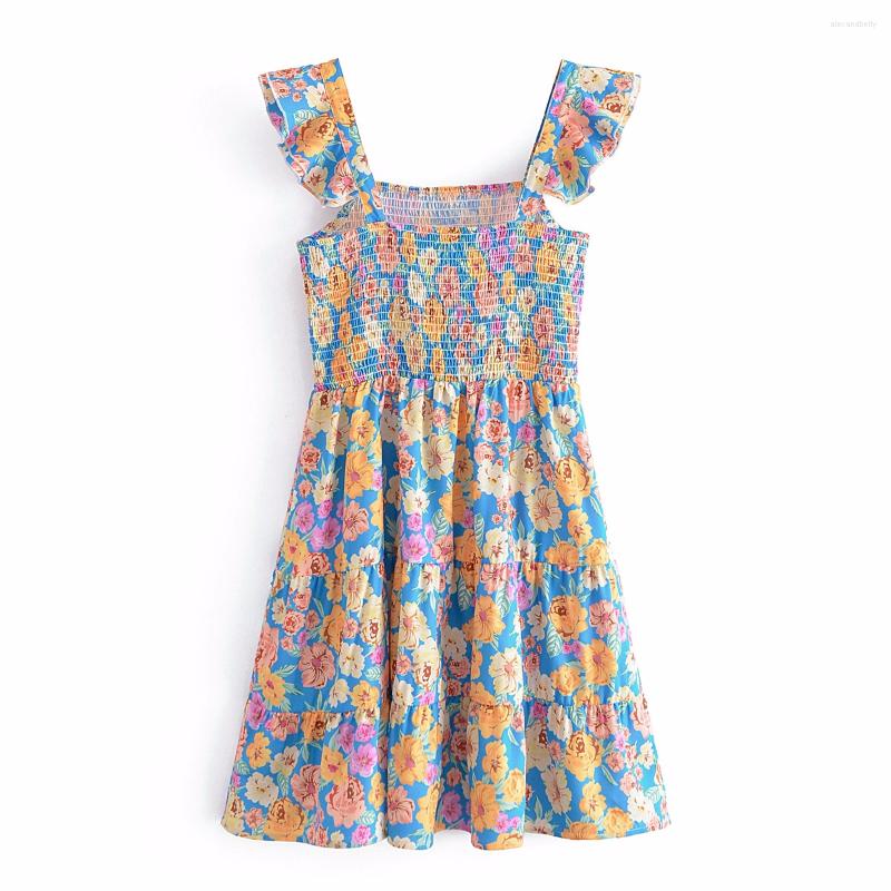 Casual Dresses Women's Mini Sweet Summer Beach Floral Printed Shirring Pleated Elegant Party Dress, Aa-5882
Casual Dresses Women's Mini Sweet Summer Beach Floral Printed Shirring Pleated Elegant Party Dress, Aa-5882