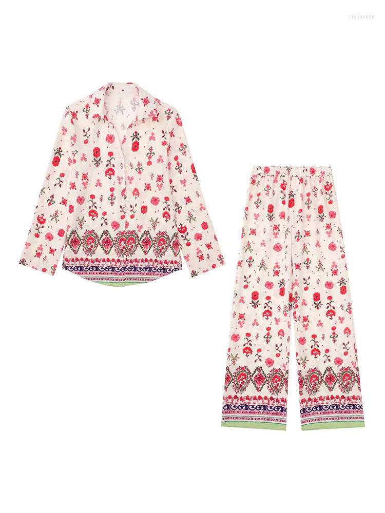 Women's Two Piece Pants YLJHQX 2023 Spring Women Casual Long Sleeve Lapel Flower Print Shirt High Waist Loose Elastic Straight Set
Women's Two Piece Pants YLJHQX 2023 Spring Women Casual Long Sleeve Lapel Flower Print Shirt High Waist Loose Elastic Straight Set