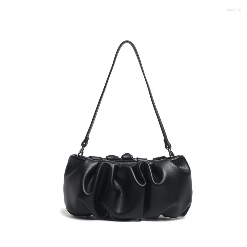 Evening Bags 2023 Summer Leather Shoulder Women's Bag Pleated Solid Color Dumpling, Black
Evening Bags 2023 Summer Leather Shoulder Women's Bag Pleated Solid Color Dumpling, Black
