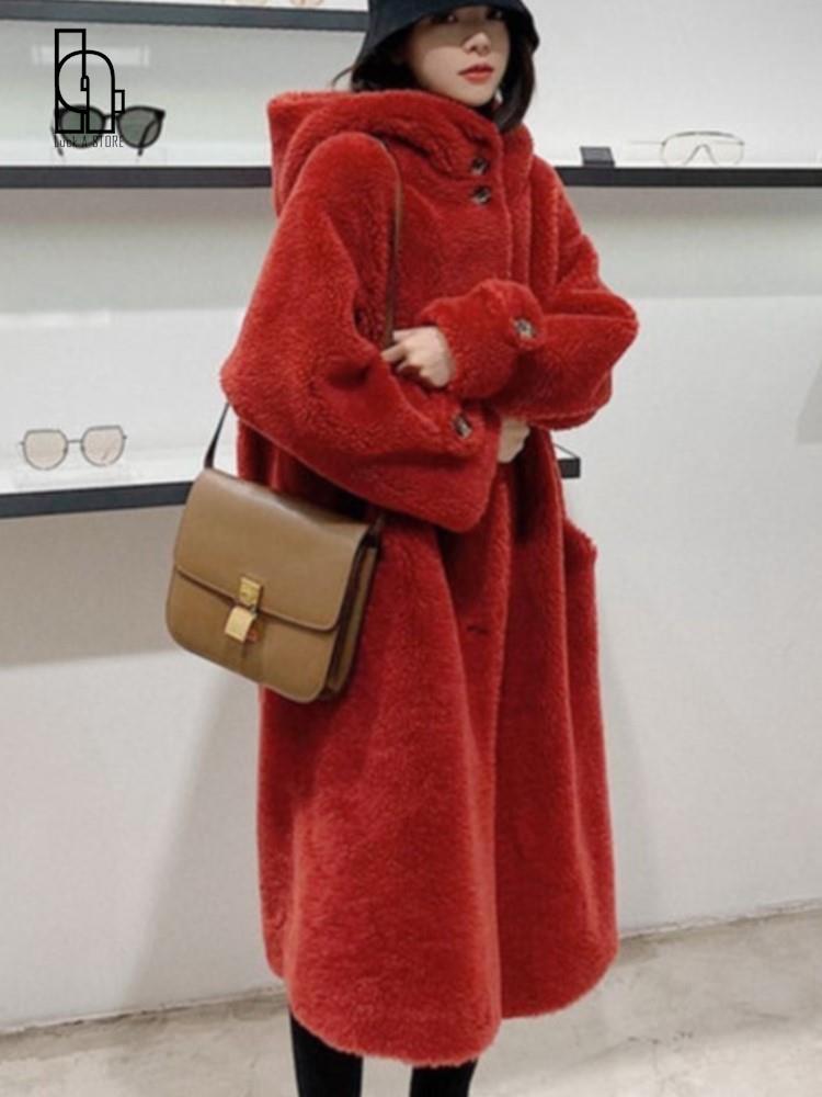 Fur Hooded Lambs Wool Overtheknee Long Wool Fur Coat Velvet Wool OverCoat Winter Warm Jacket, Purple
Fur Hooded Lambs Wool Overtheknee Long Wool Fur Coat Velvet Wool OverCoat Winter Warm Jacket, Purple