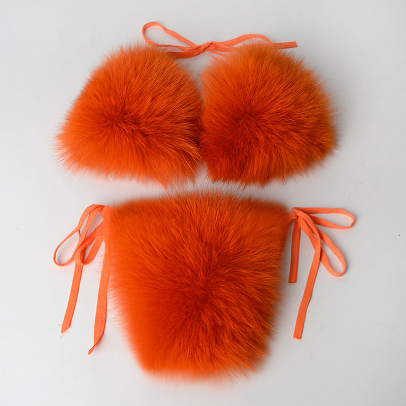 Women's Swimwear Women Sexy Bikini Swimsuit Faxu Fur Summer Bathing Tieup Adjustable Bra Cute Girls Furry Underwear 2 Piece Set 230420
