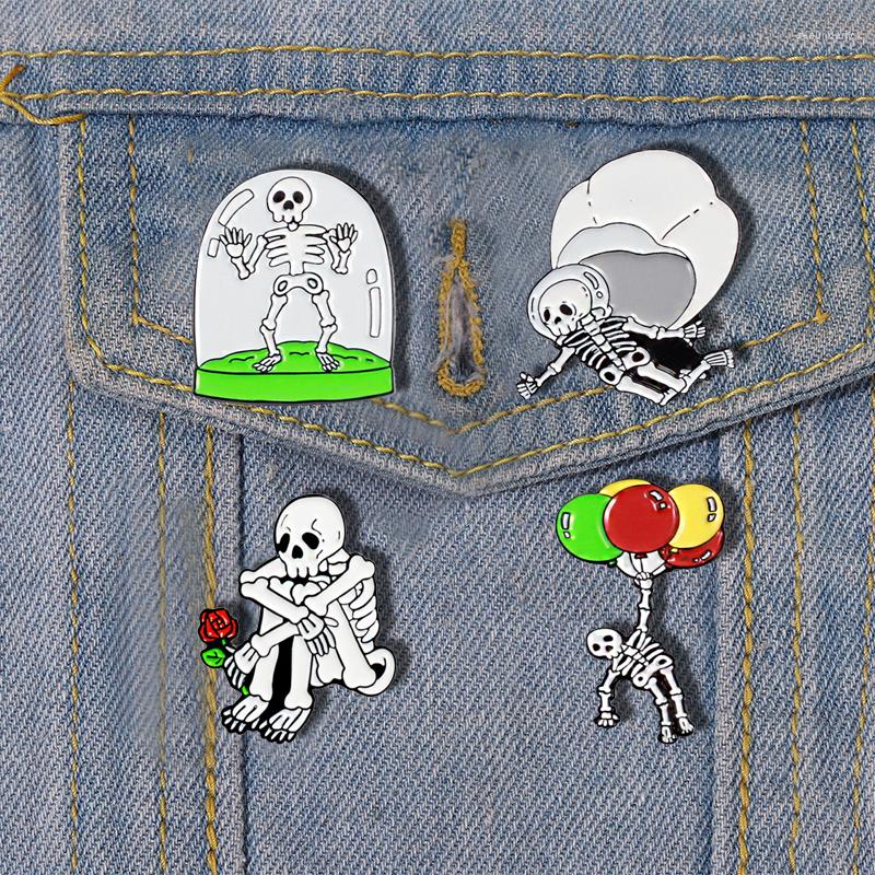 Brooches Fashion Punk Skull Enamel Pins Colorful Balloon Red Roses Skeleton Alloy Brooch Badge Gothic Lapel Jewelry Gift For Friends
Brooches Fashion Punk Skull Enamel Pins Colorful Balloon Red Roses Skeleton Alloy Brooch Badge Gothic Lapel Jewelry Gift For Friends