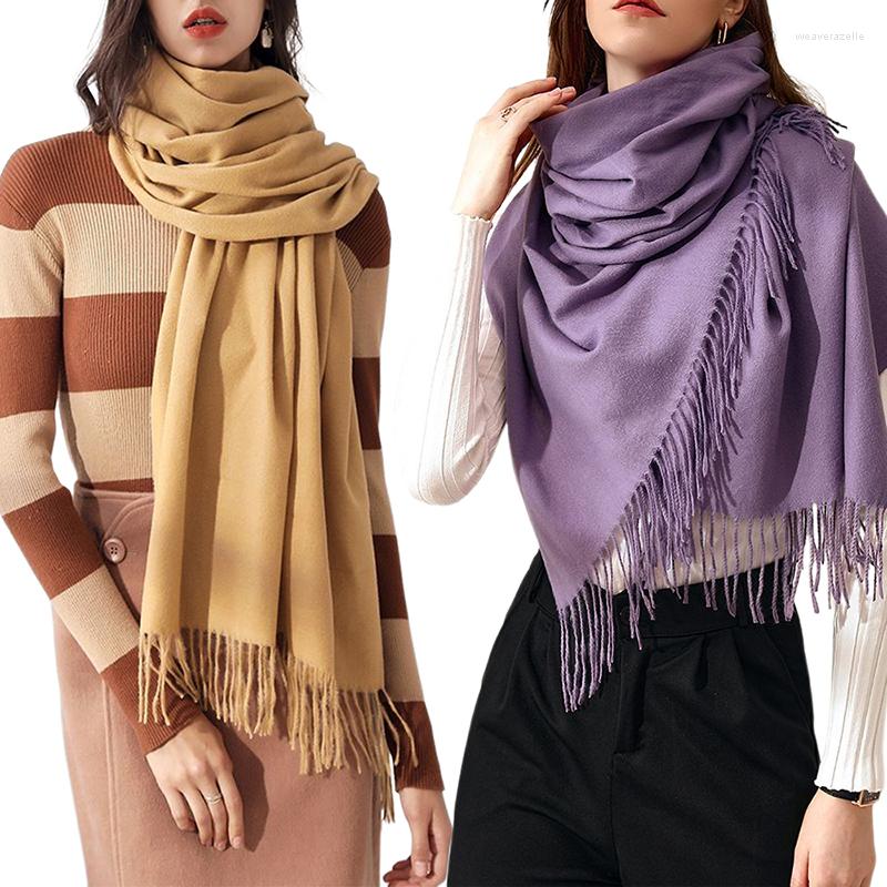 Scarves Fashion Luxury Solid Colors Cashmere Scarf Shawls For Women Winter Thick Warm Long Tassel Pashmina Muffler 70 180CM
Scarves Fashion Luxury Solid Colors Cashmere Scarf Shawls For Women Winter Thick Warm Long Tassel Pashmina Muffler 70 180CM