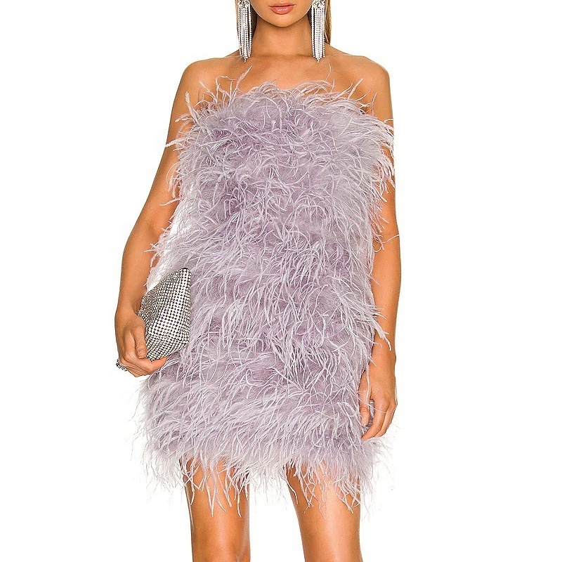 Casual Dresses Elegant 100% Ostrich Feather Mini Cocktail Dresses Sexy Strapless Short Prom Dress Wedding Birthday Party Gowns S4082 230420, Light purple
Casual Dresses Elegant 100% Ostrich Feather Mini Cocktail Dresses Sexy Strapless Short Prom Dress Wedding Birthday Party Gowns S4082 230420, Light purple