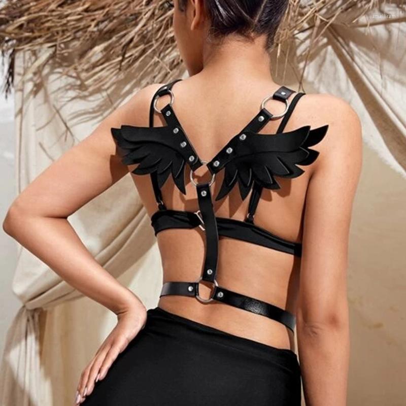 Belts 2023 Punk Women Sexy PU Leather Body Harness Belt Bondage Sculpting Wing Waist Straps For Girls, Black
Belts 2023 Punk Women Sexy PU Leather Body Harness Belt Bondage Sculpting Wing Waist Straps For Girls, Black