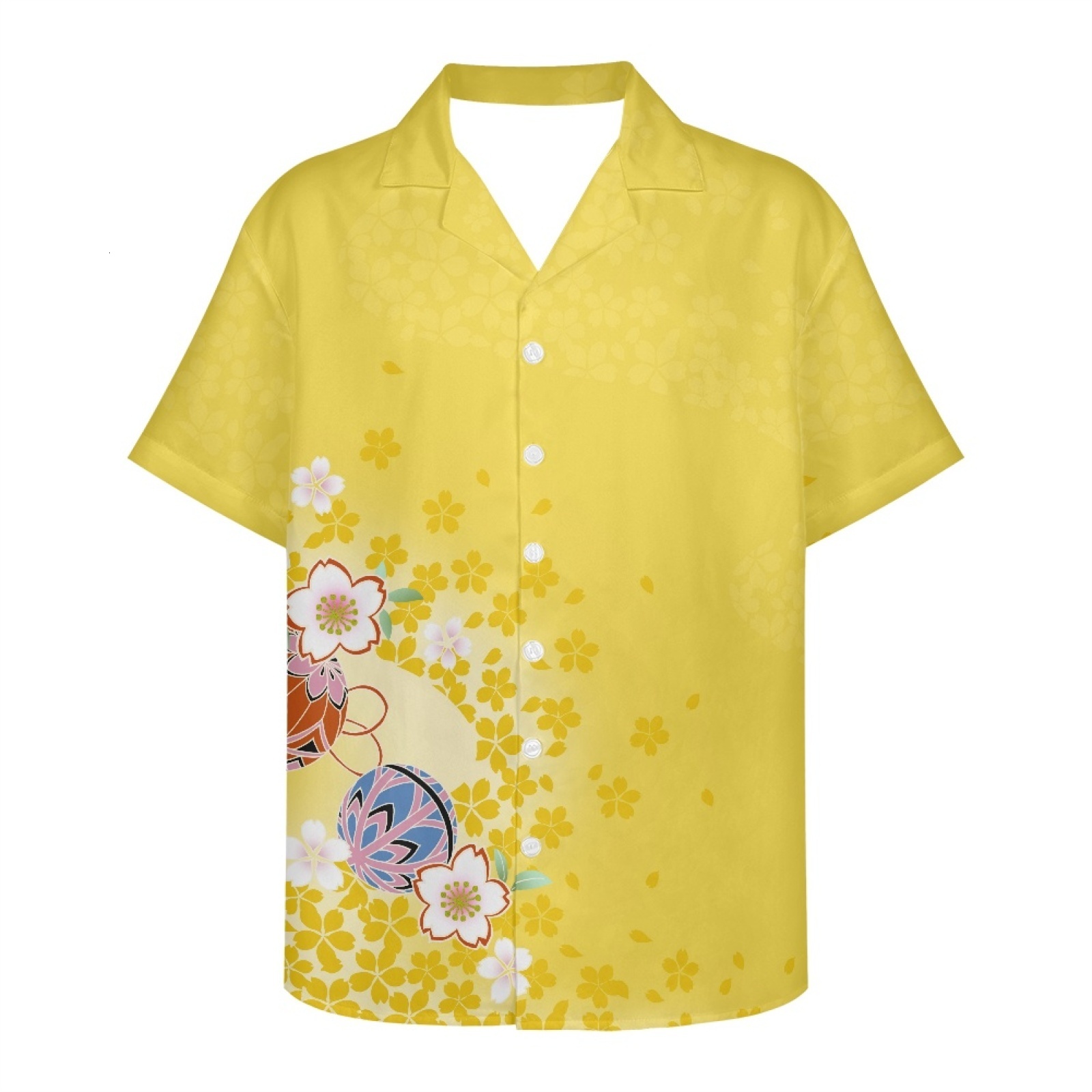 Men's Casual Shirts Japanese Animation Style Clothes Cherry Blossom Shirt For Pographing Summer Hawaiian Shirt for Men Beach Oversized Funny 2304