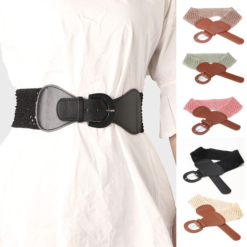Belts Vintage Women Knitted Cloth Buckle Elastic Wide Belt Strap Solid Color Waistband For Formal Coat Dress, Black
Belts Vintage Women Knitted Cloth Buckle Elastic Wide Belt Strap Solid Color Waistband For Formal Coat Dress, Black