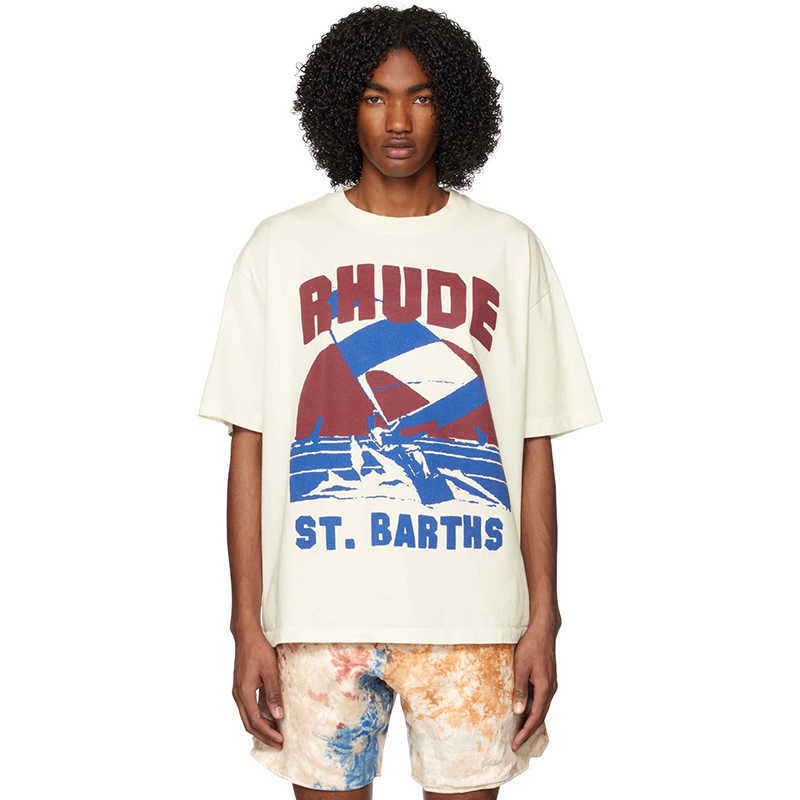 Designer Fashion Clothing Tees Hip hop TShirts Rhude23ss Spring summer New Sunset Sea Sail Vintage Couple Beautiful Men's Short Sleeve Vtg T-shirt Loose Streetwear, White
Designer Fashion Clothing Tees Hip hop TShirts Rhude23ss Spring summer New Sunset Sea Sail Vintage Couple Beautiful Men's Short Sleeve Vtg T-shirt Loose Streetwear, White